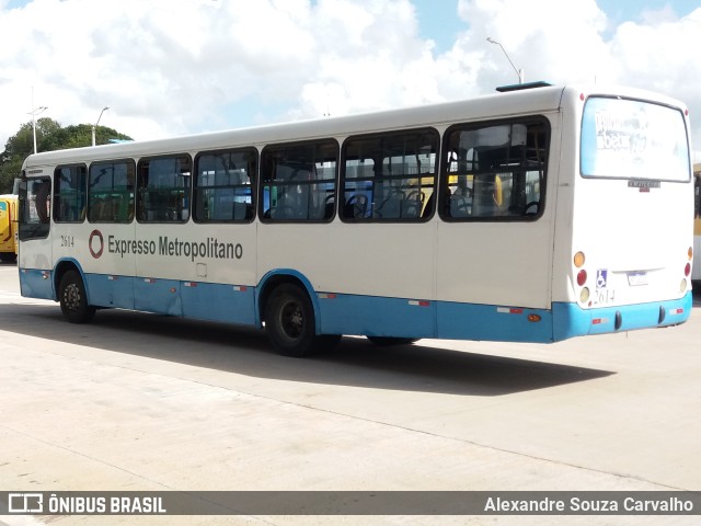 Expresso Metropolitano Transportes 2614 na cidade de Salvador, Bahia, Brasil, por Alexandre Souza Carvalho. ID da foto: 11798883.