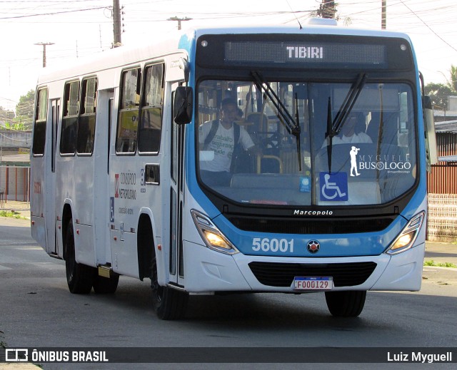 Rodoviária Santa Rita > SIM - Sistema Integrado Metropolitano > TR Transportes 56001 na cidade de Santa Rita, Paraíba, Brasil, por Luiz Myguell. ID da foto: 11802139.