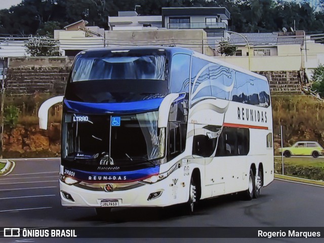 Reunidas Transportes Coletivos 39801 na cidade de Francisco Beltrão, Paraná, Brasil, por Rogerio Marques. ID da foto: 11801539.