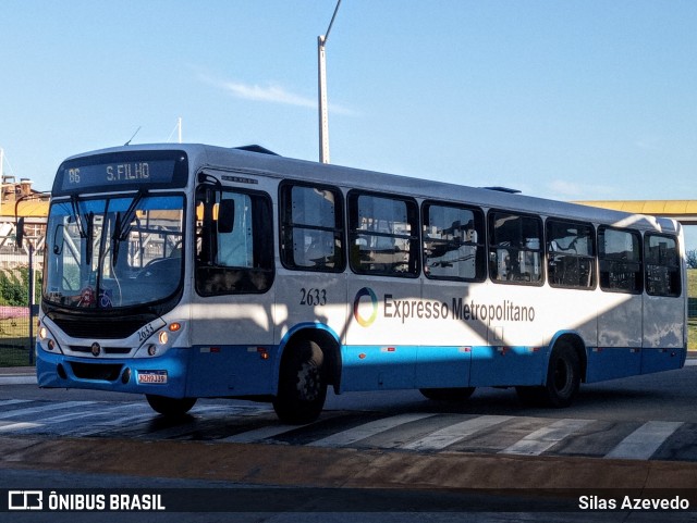 Expresso Metropolitano Transportes 2633 na cidade de Salvador, Bahia, Brasil, por Silas Azevedo. ID da foto: 11803980.