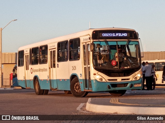 Expresso Metropolitano Transportes 2628 na cidade de Salvador, Bahia, Brasil, por Silas Azevedo. ID da foto: 11803987.