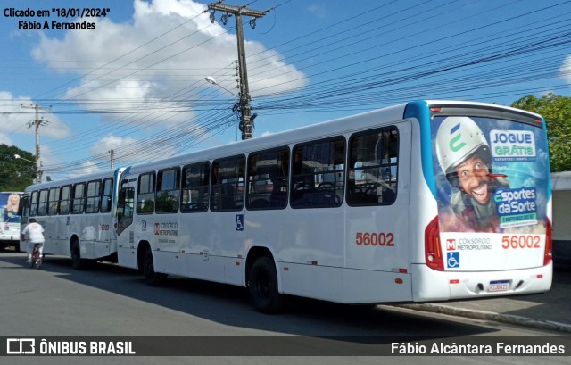 Rodoviária Santa Rita > SIM - Sistema Integrado Metropolitano > TR Transportes 56002 na cidade de Santa Rita, Paraíba, Brasil, por Fábio Alcântara Fernandes. ID da foto: 11806999.