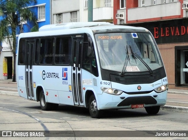 Central S.A. Transportes Rodoviários e Turismo 6102 na cidade de Porto Alegre, Rio Grande do Sul, Brasil, por Jardel Moraes. ID da foto: 11807627.