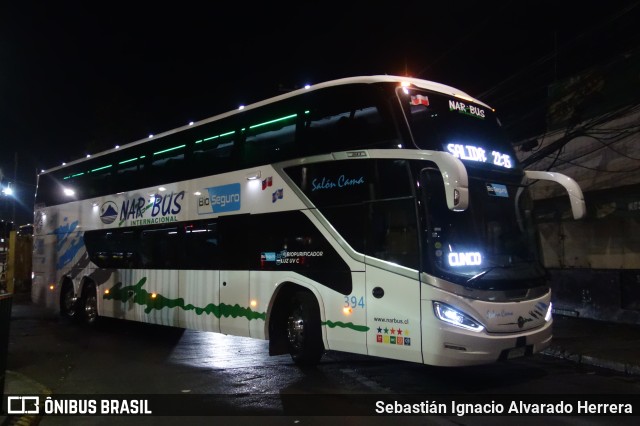Nar-Bus Internacional 394 na cidade de Santiago, Santiago, Metropolitana de Santiago, Chile, por Sebastián Ignacio Alvarado Herrera. ID da foto: 11808718.