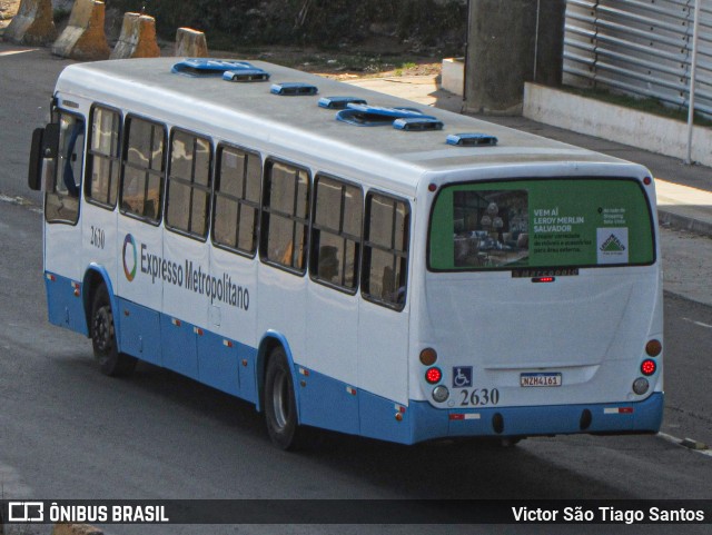Expresso Metropolitano Transportes 2630 na cidade de Salvador, Bahia, Brasil, por Victor São Tiago Santos. ID da foto: 11807293.