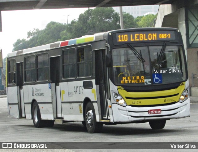 Real Auto Ônibus A41275 na cidade de Rio de Janeiro, Rio de Janeiro, Brasil, por Valter Silva. ID da foto: 11809689.