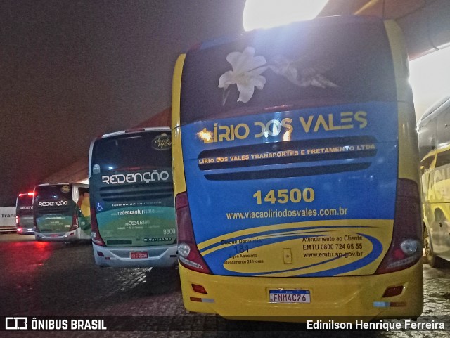 Viação Lírio dos Vales 14500 na cidade de Registro, São Paulo, Brasil, por Edinilson Henrique Ferreira. ID da foto: 11813456.