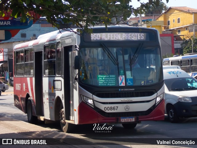 Auto Viação Urubupungá 00867 na cidade de Cajamar, São Paulo, Brasil, por Valnei Conceição. ID da foto: 11815327.