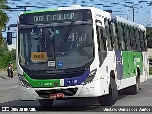 Viação Modelo 9445 na cidade de Aracaju, Sergipe, Brasil, por Gustavo Gomes dos Santos. ID da foto: 11815256.