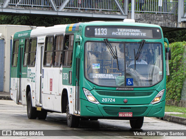 OT Trans - Ótima Salvador Transportes 20724 na cidade de Salvador, Bahia, Brasil, por Victor São Tiago Santos. ID da foto: 11820312.