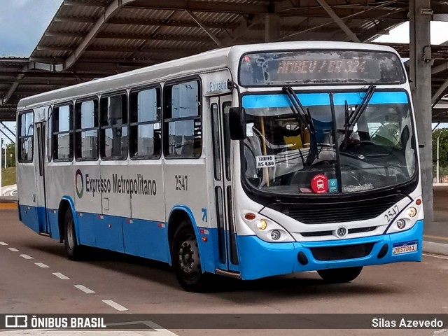 Expresso Metropolitano Transportes 2547 na cidade de Salvador, Bahia, Brasil, por Silas Azevedo. ID da foto: 11824680.