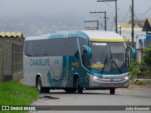 Auto Viação Camurujipe 4724 na cidade de Vitória da Conquista, Bahia, Brasil, por João Emanoel. ID da foto: 11825294.
