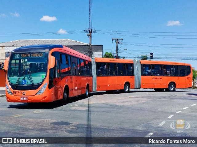 Transporte Coletivo Glória BE711 na cidade de Curitiba, Paraná, Brasil, por Ricardo Fontes Moro. ID da foto: 11828608.