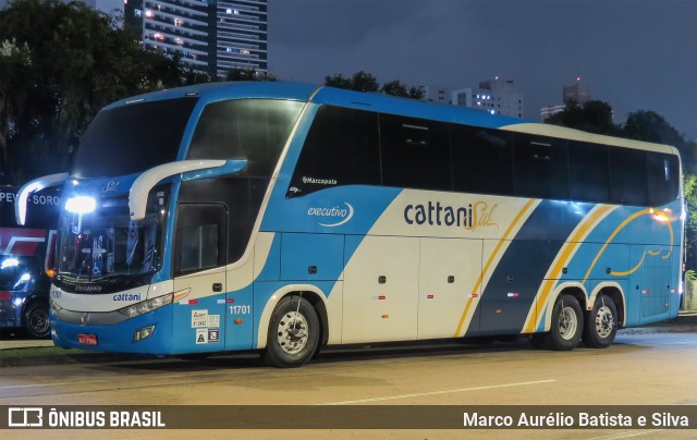 Cattani Sul Transportes e Turismo 11701 na cidade de Curitiba, Paraná, Brasil, por Marco Aurélio Batista e Silva. ID da foto: 11826527.
