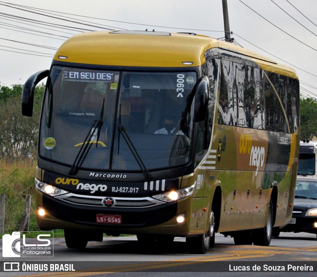 Ouro Negro Transportes e Turismo 3900 na cidade de Campos dos Goytacazes, Rio de Janeiro, Brasil, por Lucas de Souza Pereira. ID da foto: 11828165.