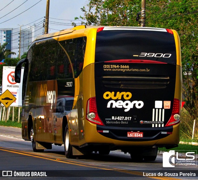 Ouro Negro Transportes e Turismo 3900 na cidade de Campos dos Goytacazes, Rio de Janeiro, Brasil, por Lucas de Souza Pereira. ID da foto: 11828166.