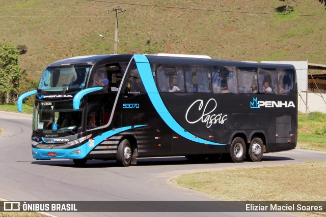 Empresa de Ônibus Nossa Senhora da Penha 53070 na cidade de Manhuaçu, Minas Gerais, Brasil, por Eliziar Maciel Soares. ID da foto: 11831510.