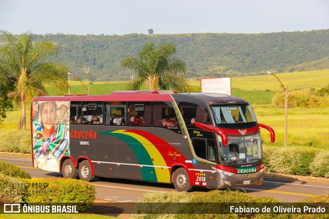 Autobuses Cruceña 2018 na cidade de Pardinho, São Paulo, Brasil, por Fabiano de Oliveira Prado. ID da foto: 11830123.