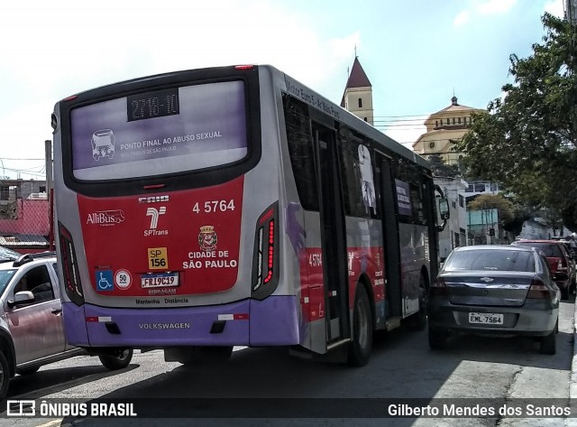 Allibus Transportes 4 5764 na cidade de São Paulo, São Paulo, Brasil, por Gilberto Mendes dos Santos. ID da foto: 11829141.