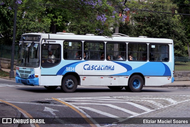 Viação Cascatinha 5034 na cidade de Petrópolis, Rio de Janeiro, Brasil, por Eliziar Maciel Soares. ID da foto: 11831563.