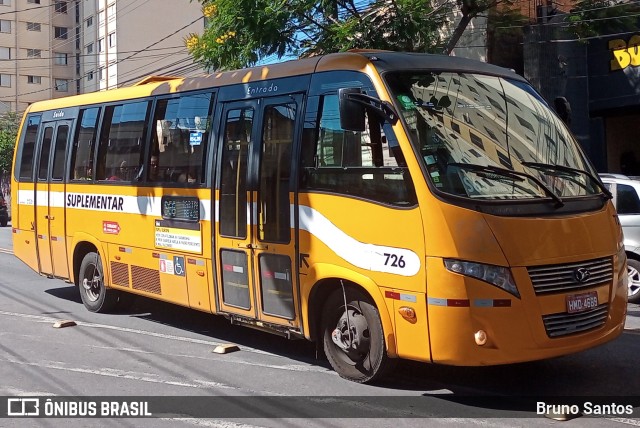Transporte Suplementar de Belo Horizonte 726 na cidade de Belo Horizonte, Minas Gerais, Brasil, por Bruno Santos. ID da foto: 11747950.