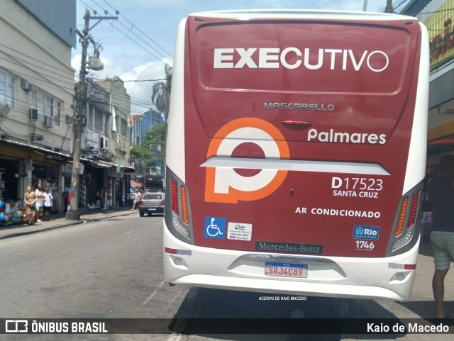 Auto Viação Palmares D17523 na cidade de Rio de Janeiro, Rio de Janeiro, Brasil, por Kaio de Macedo. ID da foto: 11750103.