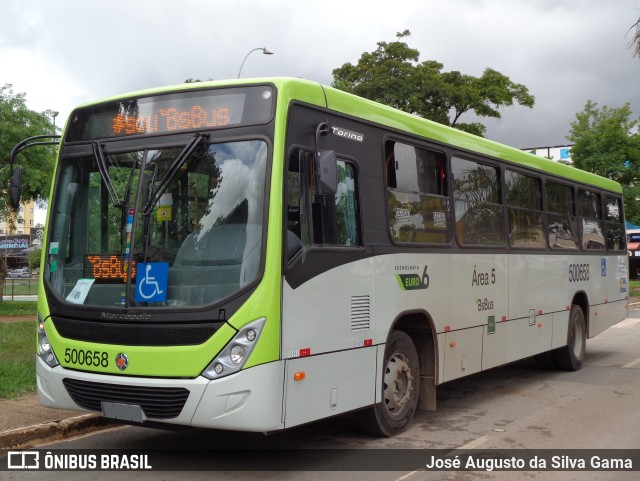 BsBus Mobilidade 500658 na cidade de Taguatinga, Distrito Federal, Brasil, por José Augusto da Silva Gama. ID da foto: 11750680.