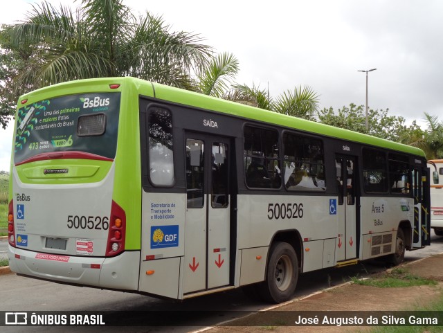BsBus Mobilidade 500526 na cidade de Taguatinga, Distrito Federal, Brasil, por José Augusto da Silva Gama. ID da foto: 11750751.