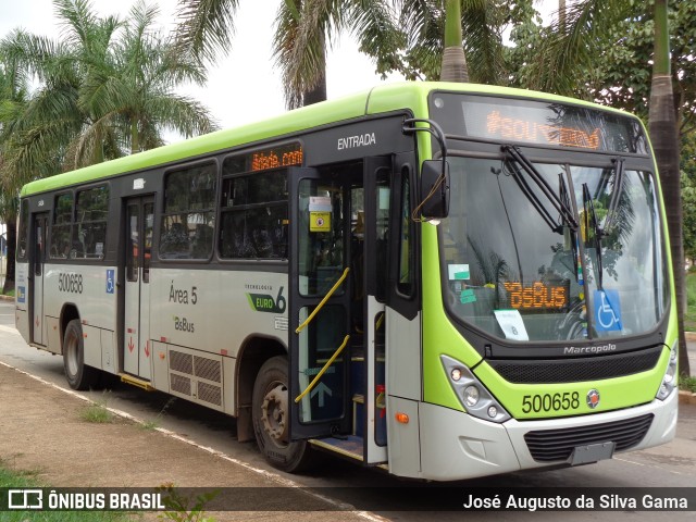 BsBus Mobilidade 500658 na cidade de Taguatinga, Distrito Federal, Brasil, por José Augusto da Silva Gama. ID da foto: 11750735.