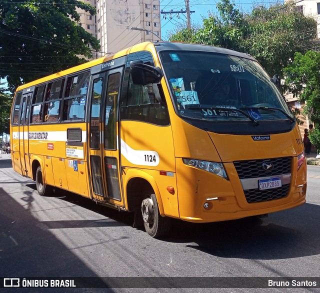 Transporte Suplementar de Belo Horizonte 1124 na cidade de Belo Horizonte, Minas Gerais, Brasil, por Bruno Santos. ID da foto: 11753187.