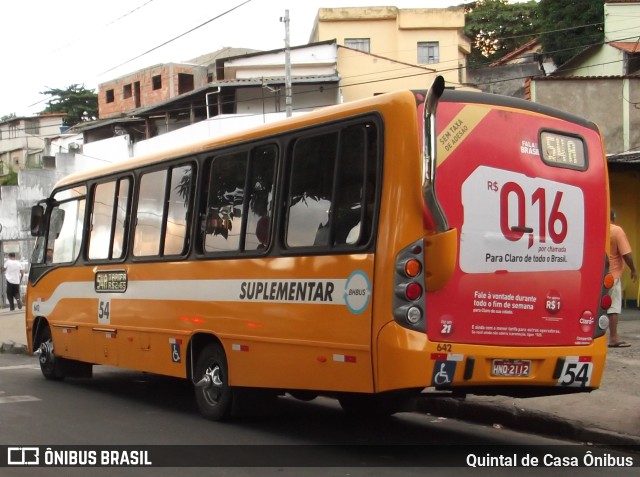 Transporte Suplementar de Belo Horizonte 642 na cidade de Belo Horizonte, Minas Gerais, Brasil, por Quintal de Casa Ônibus. ID da foto: 11755625.