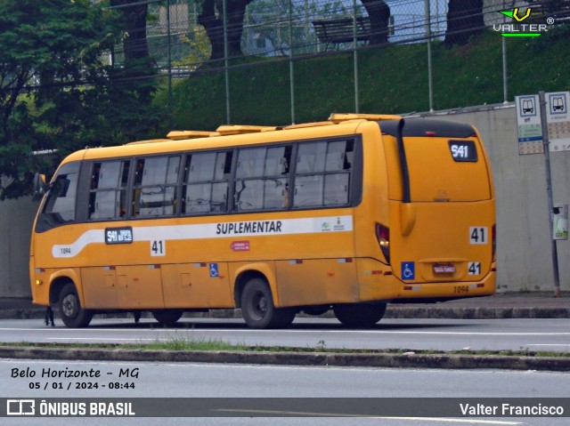 Transporte Suplementar de Belo Horizonte 1094 na cidade de Belo Horizonte, Minas Gerais, Brasil, por Valter Francisco. ID da foto: 11756525.