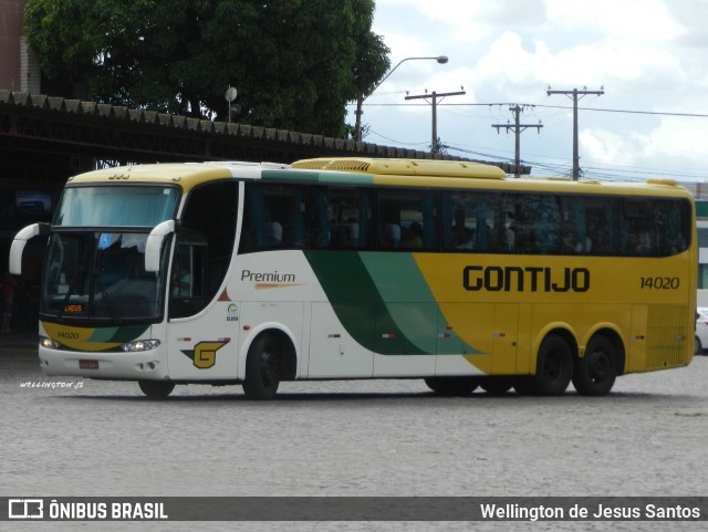Empresa Gontijo de Transportes 14020 na cidade de Vitória da Conquista, Bahia, Brasil, por Wellington de Jesus Santos. ID da foto: 11759554.