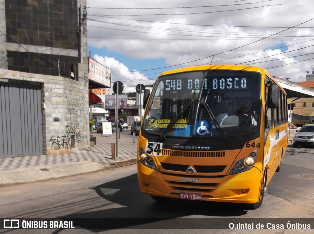 Transporte Suplementar de Belo Horizonte 644 na cidade de Belo Horizonte, Minas Gerais, Brasil, por Quintal de Casa Ônibus. ID da foto: 11762428.