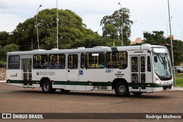 Cidade Verde Transporte Rodoviário 2412 na cidade de Maringá, Paraná, Brasil, por Rodrigo Matheus. ID da foto: 11762653.