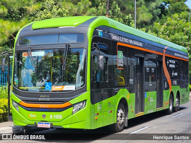 TRANSPPASS - Transporte de Passageiros 8 1108 na cidade de São Paulo, São Paulo, Brasil, por Henrique Santos. ID da foto: 11762912.