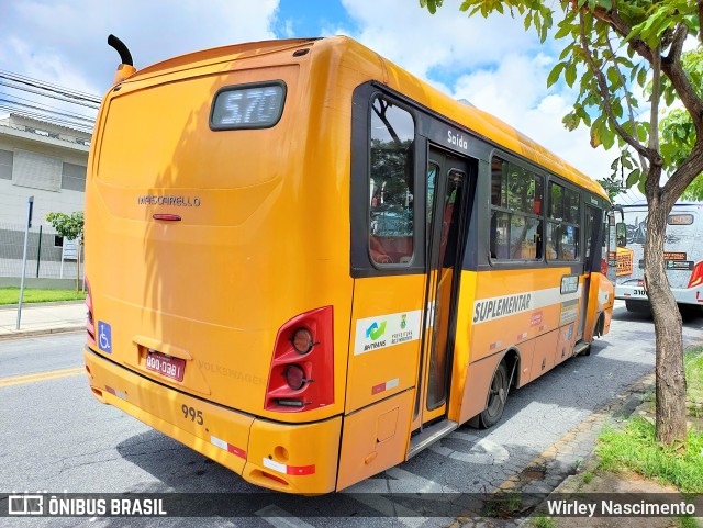 Transporte Suplementar de Belo Horizonte 995 na cidade de Belo Horizonte, Minas Gerais, Brasil, por Wirley Nascimento. ID da foto: 11766536.