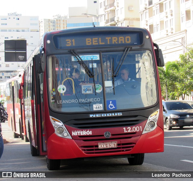 Transportes Peixoto 1.2.001 na cidade de Niterói, Rio de Janeiro, Brasil, por Leandro  Pacheco. ID da foto: 11766471.