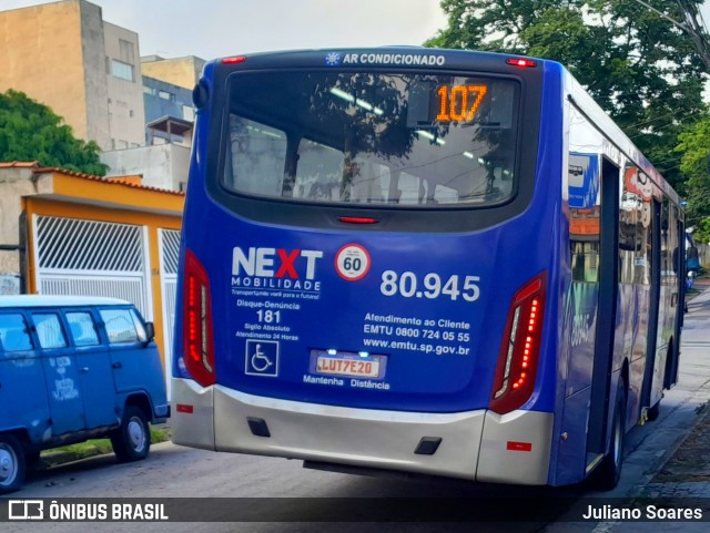 Next Mobilidade - ABC Sistema de Transporte 80.945 na cidade de Santo André, São Paulo, Brasil, por Juliano Soares. ID da foto: 11764872.