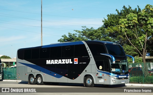 Marazul Turismo 11001 na cidade de São Paulo, São Paulo, Brasil, por Francisco Ivano. ID da foto: 11768125.