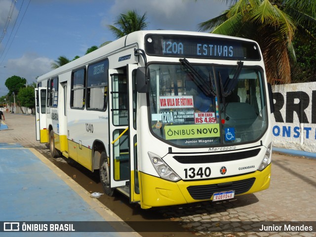 Transportes Guanabara 1340 na cidade de Extremoz, Rio Grande do Norte, Brasil, por Junior Mendes. ID da foto: 11767349.