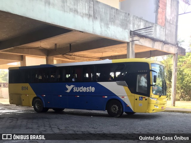 Viação Sudeste 8114 na cidade de Piúma, Espírito Santo, Brasil, por Quintal de Casa Ônibus. ID da foto: 11768130.