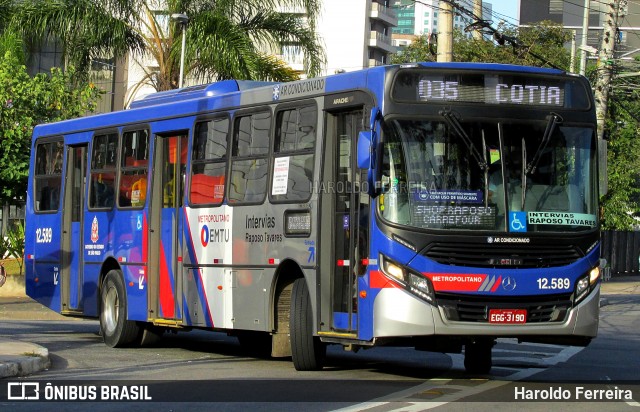 Auto Viação Bragança Metropolitana > Viação Raposo Tavares 12.589 na cidade de São Paulo, São Paulo, Brasil, por Haroldo Ferreira. ID da foto: 11833719.