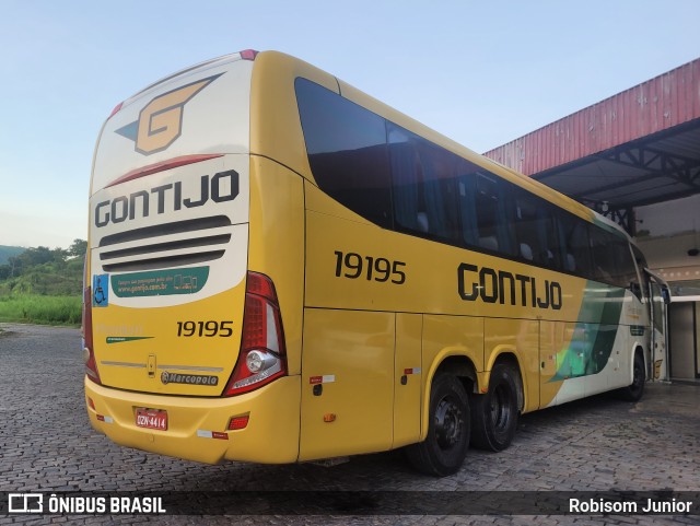 Empresa Gontijo de Transportes 19195 na cidade de Leopoldina, Minas Gerais, Brasil, por Robisom Junior. ID da foto: 11856231.