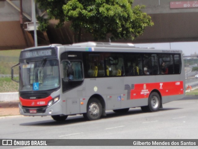 Allibus Transportes 4 5091 na cidade de São Paulo, São Paulo, Brasil, por Gilberto Mendes dos Santos. ID da foto: 11855486.