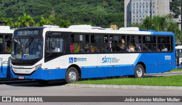 Canasvieiras Transportes 11701 na cidade de Florianópolis, Santa Catarina, Brasil, por João Antonio Müller Muller. ID da foto: 11858696.