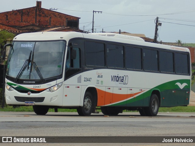 Vitória Transportes 22447 na cidade de Maruim, Sergipe, Brasil, por José Helvécio. ID da foto: 11860602.