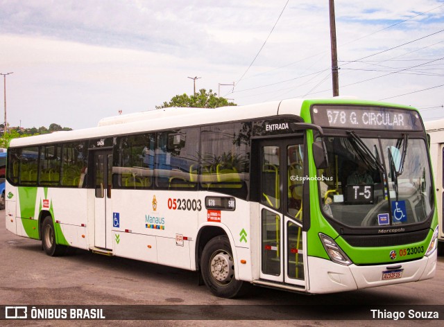 Via Verde Transportes Coletivos 0523003 na cidade de Manaus, Amazonas, Brasil, por Thiago Souza. ID da foto: 11862750.