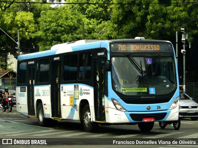Maraponga Transportes 26503 na cidade de Fortaleza, Ceará, Brasil, por Francisco Dornelles Viana de Oliveira. ID da foto: 11861468.