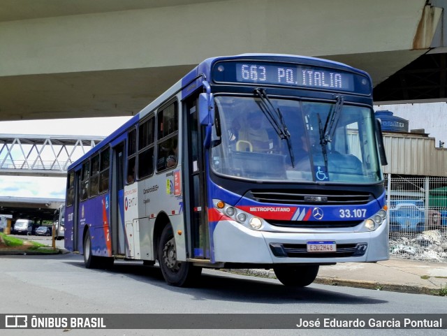 Transportes Capellini 33.107 na cidade de Campinas, São Paulo, Brasil, por José Eduardo Garcia Pontual. ID da foto: 11861070.